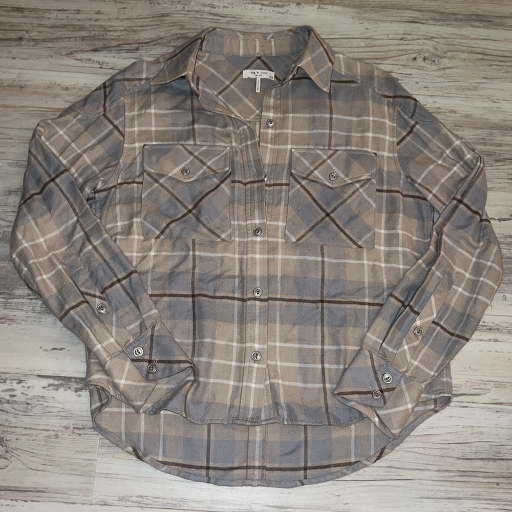 Rag and Bone cropped cotton shirt